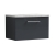 Nuie Arno Wall Hung 1-Drawer Vanity Unit with Bellato Grey Worktop 600mm Wide - Satin Anthracite