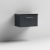 Nuie Arno Wall Hung 1-Drawer Vanity Unit with Sparkling Black Worktop 600mm Wide - Satin Anthracite