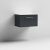 Nuie Arno Wall Hung 1-Drawer Vanity Unit with Sparkling White Worktop 600mm Wide - Satin Anthracite