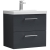 Nuie Arno Wall Hung 2-Drawer Vanity Unit with Basin-1 600mm Wide - Satin Anthracite