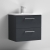 Nuie Arno Wall Hung 2-Drawer Vanity Unit with Basin-4 600mm Wide - Satin Anthracite