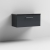 Nuie Arno Wall Hung 1-Drawer Vanity Unit with Sparkling Black Worktop 800mm Wide - Satin Anthracite