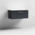 Nuie Arno Wall Hung 1-Drawer Vanity Unit with Sparkling White Worktop 800mm Wide - Satin Anthracite