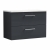 Nuie Arno Wall Hung 2-Drawer Vanity Unit with Sparkling White Worktop 800mm Wide - Satin Anthracite