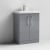 Nuie Arno Floor Standing 2-Door Vanity Unit with Basin-3 600mm Wide - Satin Grey