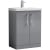 Nuie Arno Floor Standing 2-Door Vanity Unit with Basin-3 600mm Wide - Satin Grey