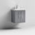 Nuie Arno Wall Hung 2-Door Vanity Unit with Basin-3 500mm Wide - Satin Grey