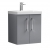 Nuie Arno Wall Hung 2-Door Vanity Unit with Basin-3 500mm Wide - Satin Grey