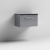 Nuie Arno Wall Hung 1-Drawer Vanity Unit with Sparkling Black Worktop 600mm Wide - Satin Grey