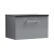 Nuie Arno Wall Hung 1-Drawer Vanity Unit with Sparkling Black Worktop 600mm Wide - Satin Grey