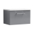 Nuie Arno Wall Hung 1-Drawer Vanity Unit with Sparkling White Worktop 600mm Wide - Satin Grey