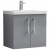 Nuie Arno Wall Hung 2-Door Vanity Unit with Basin-1 600mm Wide - Satin Grey