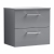 Nuie Arno Wall Hung 2-Drawer Vanity Unit with Worktop 600mm Wide - Satin Grey