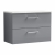 Nuie Arno Wall Hung 2-Drawer Vanity Unit with Sparkling White Worktop 800mm Wide - Satin Grey