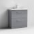 Nuie Arno Floor Standing 2-Drawer Vanity Unit with Basin-1 800mm Wide - Satin Grey