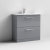 Nuie Arno Floor Standing 2-Drawer Vanity Unit with Basin-4 800mm Wide - Satin Grey