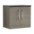 Nuie Arno Wall Hung 2-Door Vanity Unit with Sparkling Black Worktop 600mm Wide - Solace Oak Woodgrain