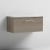 Nuie Arno Wall Hung 1-Drawer Vanity Unit with Bellato Grey Worktop 800mm Wide - Solace Oak Woodgrain