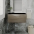 Nuie Arno Wall Hung 1-Drawer Vanity Unit with Sparkling Black Worktop 800mm Wide - Solace Oak Woodgrain