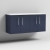 Nuie Arno Wall Hung 4-Door Vanity Unit with Sparkling White Worktop 1200mm Wide - Midnight Blue