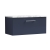 Nuie Arno Wall Hung 1-Drawer Vanity Unit with Carrera Marble Worktop 800mm Wide - Midnight Blue