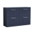 Nuie Arno Floor Standing 4-Drawer Vanity Unit with Worktop 1200mm Wide - Midnight Blue