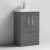 Nuie Arno Floor Standing 2-Door Vanity Unit with Basin-3 500mm Wide - Anthracite Woodgrain