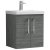 Nuie Arno Wall Hung 2-Door Vanity Unit with Basin-1 500mm Wide - Anthracite Woodgrain