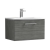 Nuie Arno Wall Hung 1-Drawer Vanity Unit with Basin-4 600mm Wide - Anthracite Woodgrain