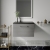 Nuie Arno Wall Hung 1-Drawer Vanity Unit with Sparkling Black Worktop 600mm Wide - Anthracite Woodgrain