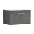 Nuie Arno Wall Hung 1-Drawer Vanity Unit with Sparkling White Worktop 600mm Wide - Anthracite Woodgrain