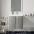 Nuie Arno Wall Hung 2-Door Vanity Unit with Basin-2 600mm Wide - Anthracite Woodgrain