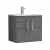 Nuie Arno Wall Hung 2-Door Vanity Unit with Basin-2 600mm Wide - Anthracite Woodgrain