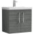 Nuie Arno Wall Hung 2-Door Vanity Unit with Basin-3 600mm Wide - Anthracite Woodgrain