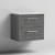 Nuie Arno Wall Hung 2-Drawer Vanity Unit with Bellato Grey Worktop 600mm Wide - Anthracite Woodgrain