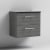 Nuie Arno Wall Hung 2-Drawer Vanity Unit with Sparkling Black Worktop 600mm Wide - Anthracite Woodgrain