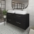 Nuie Arno Wall Hung 4-Drawer Vanity Unit with Worktop 1200mm Wide - Anthracite Woodgrain