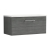 Nuie Arno Wall Hung 1-Drawer Vanity Unit with Sparkling White Worktop 800mm Wide - Anthracite Woodgrain