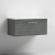 Nuie Arno Wall Hung 1-Drawer Vanity Unit with Sparkling White Worktop 800mm Wide - Anthracite Woodgrain