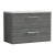 Nuie Arno Wall Hung 2-Drawer Vanity Unit with Bellato Grey Worktop 800mm Wide - Anthracite Woodgrain