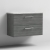 Nuie Arno Wall Hung 2-Drawer Vanity Unit with Bellato Grey Worktop 800mm Wide - Anthracite Woodgrain