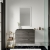 Nuie Arno Wall Hung 2-Drawer Vanity Unit with Worktop 800mm Wide - Anthracite Woodgrain