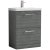 Nuie Arno Floor Standing 2-Drawer Vanity Unit with Basin-1 600mm Wide - Anthracite Woodgrain