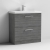 Nuie Arno Floor Standing 2-Drawer Vanity Unit with Basin-1 800mm Wide - Anthracite Woodgrain