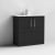 Nuie Arno Floor Standing 2-Door Vanity Unit with Basin-2 800mm Wide - Black Woodgrain