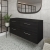 Nuie Arno Wall Hung 4-Drawer Vanity Unit with Worktop 1200mm Wide - Black Woodgrain