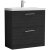 Nuie Arno Floor Standing 2-Drawer Vanity Unit with Basin-3 800mm Wide - Black Woodgrain