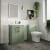 Nuie Arno Floor Standing 2-Door Vanity Unit with Basin-1 500mm Wide - Satin Green