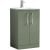 Nuie Arno Floor Standing 2-Door Vanity Unit with Basin-4 500mm Wide - Satin Green