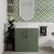 Nuie Arno Floor Standing 2-Door Vanity Unit with Basin-4 800mm Wide - Satin Green